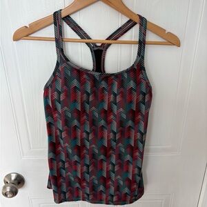 Women’s Fabletics Geometric Print Tank Top - Red & Teal